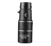 DIYEAH Telescopio Monoculare Chiaro e Luminoso Visione Notturna 16x52mm Nero Plastico Campo Visivo 66m/8000m per Concerti e Arrampicata