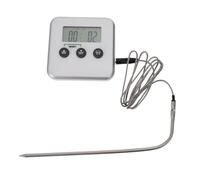 DIYEAH Termometro per Barbecue con Allarme Temperatura Sensore Multipurpose con Display Magnetico e Supporto per Grigliate Indoor e Outdoor Monitoraggio Preciso Alimenti e Forno