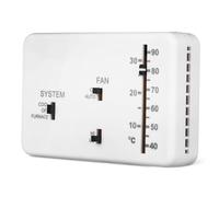 DIYEAH Termostato Analogico da Parete per Camper Controllo Temperatura Facile Installazione e Uso Regolatore Rv Compatto per Riscaldamento e Raffreddamento