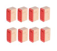 DIYEAH Timbro in Legno Caratteri Cinesi Antichi 8 Pezzi Set Creativo per Scrapbooking e Diario Sigillo Vintage per Progetti Fai da Te e Decorazioni Artigianali