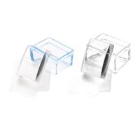DIYEAH Timbro per Nail Art Fai da Te 2 Pezzi in Plastica Trasparente e Blu, Set Stamper Unghie Resistente e Leggero, Strumenti Manicure per Unghie da Donna e Stamping Creativi