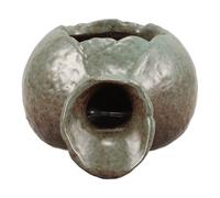 DIYEAH Vaso a Cascata in Ceramica Verde Vintage per Interni e Giardino, Fontana Decorativa Flusso D’Acqua Naturale, Barattolo Paesaggistico Rilassante per Arredamento Casa e Acquari