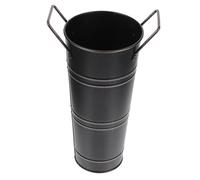 DIYEAH Vaso per Composizioni Floreali Vintage in Ferro Nero Secchio Porta Piante Resistente e Decorativo per Casa Ufficio e Esposizioni