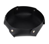 DIYEAH Vassoio Elegante e Pratico Porta Dadi Pieghevole in Pu Nero per Gioco da Tavolo e Organizzazione in Camera da Letto