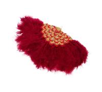 DIYEAH Ventagli per Ventagli per Sposi E Spose Ventagli per Damigelle d'Onore Ventaglio Flapper da Sposa Ventaglio Portatile Ventaglio con Piume Benvenuto per Gli