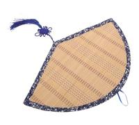 DIYEAH Ventaglio di bambù Fai Te con Tessuto Blu Decorazione Versatile per Pareti o Soffitti per Stile Boho e Ambienti Rustici