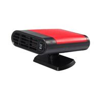 DIYEAH Ventilatore Riscaldatore Auto 12v in ABS per Vetri, Rosso | Sbrinatore e Demister per Parabrezza, Spina Accendisigari, Basso Rumore, Risparmio Energia