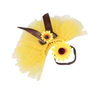 DIYEAH Vestito Comodo e Curato Ragazzo Ragazza Giallo in Acrilico con Fascia per Chioma per Servizio Fotografico Shower e Neonata