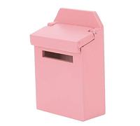 Diyeeni 1:12 Mini Casa delle Bambole Decorazione Villa Accessorio Cassetta Postale in Legno Colorato per Modello di Scena della Casa delle Bambole, Modello Giocattolo Artistico e Durevole, (PINK)