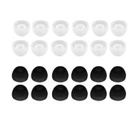 Diyeeni 12 Paia di Cuscinetti di Ricambio per Auricolari in Silicone S M L - Bordo Più Sottile per Indossarli Comodamente - Antiallergico/Bianco, 24 Pezzi per Auricolari di Diverse Dimensioni