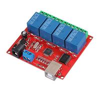 Diyeeni 4 Canali 12V Interruttore di Controllo USB Modulo Relè, Scheda di Relè Computer Smart Switch Controller, Modulo Relè PC Scheda di Espansione, Scheda Relè per Automazione