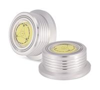 Diyeeni 50Hz LP stabilizzatore di peso da record, stabilizzatore di dischi LP con morsetto di registrazione con livella a bolla incorporata per vibrazione Riproduzione realistica bilanciata (Argento)