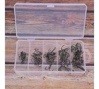 Diyeeni Ami Ancoretti da Pesca 50 Pezzi Ami Affilati con Spinato in Acciaio Ad Alto Tenore di Carbonio, Kit Ancoretti per Acqua Dolce e Acqua Salata, Accessori da Pesca Resistenti Alla Corrosione