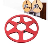 Diyeeni Bobina di Asporto del Nastro Audio, Bobina Vuota in Alluminio da 10,5 Pollici a Filo per Bobina per Nastro da 1/4 di Pollice, Bobina di Asporto della Macchina di Apertura a 6 (rosso)