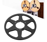 Diyeeni Bobina di Asporto del Nastro Audio, Bobina Vuota in Alluminio da 10,5 Pollici a Filo per Bobina per Nastro da 1/4 di Pollice, Bobina di Asporto della Macchina di Apertura a 6 (BLACK)