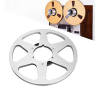 Diyeeni Bobina di Asporto del Nastro Audio, Bobina Vuota in Alluminio da 10,5 Pollici a Filo per Bobina per Nastro da 1/4 di Pollice, Bobina di Asporto della Macchina di Apertura a 6 (SILVER)