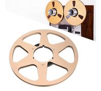 Diyeeni Bobina di Asporto del Nastro Audio, Bobina Vuota in Alluminio da 10,5 Pollici a Filo per Bobina per Nastro da 1/4 di Pollice, Bobina di Asporto della Macchina di Apertura a 6 (GOLD)