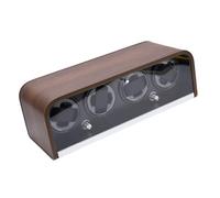 Diyeeni Caricaorologi Scatola Espositiva Automatica Silenziosa per 4 Orologi Meccanici 5 modalità per Idea Home Office Finitura con Venature del Legno