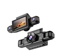 Diyeeni Dash Cam a 4 Canali con Scheda da 64 GB, 2K/1080P/2 * 480P Anteriore Posteriore e Interno, Telecamera da Cruscotto WiFi per Auto, Visione Notturna, Sensore G, modalità Parcheggio