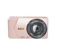 Diyeeni Fotocamera Digitale, Fotocamera da Vlogging 4K con Zoom Digitale Dual Lens 64MP 18X FHD con Filtri di Bellezza, Punto Compatto Portatile e Fotocamere di Tiro per Adolescenti per (PINK)