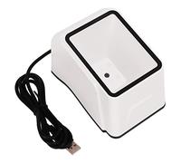 Diyeeni Lettore di Codici a Barre 1D 2D Scanner QR Automatico per Pagamenti Mobili, Lettore di Codici a Barre Vivavoce Desktop Decodifica USB Ultra, Materiale ABS Bianco Resistente Ai Graffi per