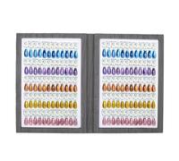 Diyeeni Libro Magnetico per Display a Colori per Unghie in Pelle PU con 180 Etichette Adesive per Punte per Unghie, Libro di Campioni di Colore Portatile per Tecnico del Salone di Bellezza, (180