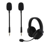 Diyeeni MIC di Sostituzione, Boom Microfono da Gioco Staccabile da 3,5 Mm, Microfono di Riduzione del Rumore Compatibile con Barracuda X Auricolare, Tappo Oro, 2pc (BLACK)