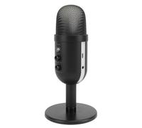 Diyeeni Microfono da Gioco, Microfono per Computer USB, con Jack per Cuffie, Luce a LED, Muto, Manopola Guadagna, Microfono Podcast di Condensatore per la Registrazione in Studio,