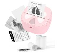 Diyeeni Mini Stampante per Adesivi Bluetooth Etichettatrice Termica Portatile per Stampa Wireless per Telefono con 3 Rotoli di Carta Termica per L'organizzazione Scolastica di Home Office