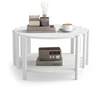 Diyeeni Mobili da Tavolo, Tavolino Multi -scopo per il Soggiorno Decorazioni per la Casa (WHITE)