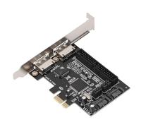 Diyeeni Scheda Controller PCI Express Adattatore ESATA a 2 Porte con Porte Esterne Interne, Supporto Ultra ATA 133, velocità di Trasferimento 3Gbs, Plug Play for Wins per per OS X