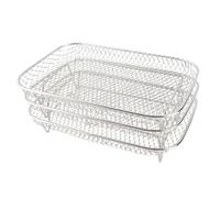 Diyeeni Set di 3 Cestelli per Friggitrice in Acciaio Inossidabile 304, Rack per Disidratatore Multistrato Impilabile da 8 Pollici per, Compatibile con Accessori per Friggitrice Ad Aria Cottura