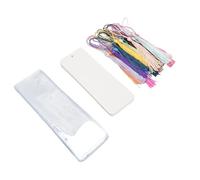 Diyeeni Set di Segnali di Segnalibri Cartacei, 30 Set Eleganti Segnalibri per Maniche Protettive per il Design Che Creano Kit Arrotondati per le attività in Classe (WHITE)