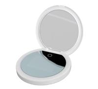 Diyeeni Specchio per Fotocamera per Prova Protezione Solare Specchio per Rilevamento UV Specchi SPF per Controllo con Schermo HD da 3 Pollici Ingrandimento 2X Anello Luminoso a LED per