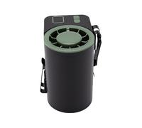 Diyeeni Ventilatore Ricaricabile con Display a LED, Batteria da 3000 MAh, Ventola con Morsetto Regolabile per Viaggi da Scrivania da Campeggio all'aperto, Ventilatore Portatile Montato Sulla Vita