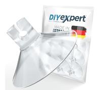 DIYexpert® - Ganci con ventosa, diametro 30 mm/ 40 mm/ 50 mm, con filettatura M4 x 6 mm/ M4 x 10 mm, numero di pezzi selezionabile, con dadi zigrinati trasparenti, realizzati in Germania