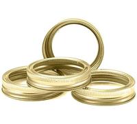 Diyfixlcd 30 coperchi e fasce per barattoli di muratore dorati, 70 mm, coperchi e fasce per conserve a bocca normale (coperchi, 70 mm)