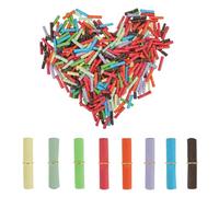 DIYJEP 400 Pezzi di Biglietti Della Lotteria, Piccoli Biglietti Colorati con Anelli di Metallo, Piccoli Biglietti per Messaggi, Pergamena di San Valentino per Regali Fai da Te, Lotterie di Compleanno