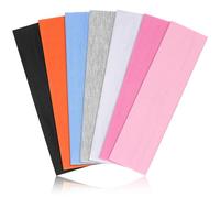 DiyJibb Fasce per capelli da donna antiscivolo 7 pezzi alla moda, sportive per capelli da donna, in morbido tessuto di cotone elastiche per allenamento yoga corsa