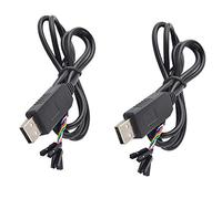 DIYmall USB a TTL cavo adattatore seriale FTDI Chipset FT232 cavo USB TTL per Arduino ESP8266 Confezione da 2 pezzi.