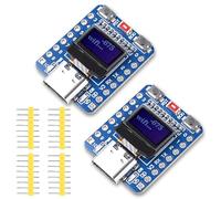 diymore 2 pezzi per ESP32 C3 scheda di sviluppo con display OLED da 0,42 pollici, per ESP32 Mini supporta WiFi Bluetooth, adatto per lo sviluppo IoT (blu)