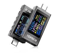 diymore Tester USB Multimetro Digitale, 3.3V-40V USB-C Tester Digitale Amperometro di Corrente, Rilevatore di Potenza con Misurazione della Curva, Misurazione dell'ondulazione