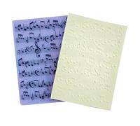 DIYology Cartelle per goffratura note musicali per la creazione di biglietti, modello per goffratura di notazioni musicali per artigianato fai da te con carta scrapbooking decorazione argilla