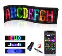 DIYOYOTM Insegna LED programmabile 47.5x12cm, scritte personalizzabili, decorazione per parete, auto, festa, Bluetooth USB 5V, controllo app