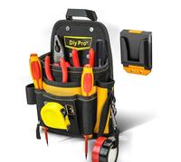 DIYPro Custodia per attrezzi, cintura per attrezzi, custodia per attrezzi da elettricista, attacco e rilascio rapido con clip, borsa per attrezzi multitasche, resistente per falegnami e lavori