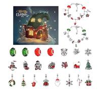 DIYs 24 Day Christmas Countdown Calendar Bracelets Sets | Advent Calendars Charm Bracelet 2025 For Girls Women,Christmas Jewelry Advent Kit For Girls Home Holiday Festival Crafting Activity