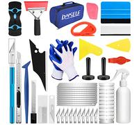DIYSELF Kit per finestre in vinile, kit di 45 pezzi per pellicola protettiva in vetro per veicoli, set di avvolgimenti in vinile, strumenti per pellicola per finestre, kit per pellicola per finestra