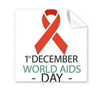 DIYthinker 1 Dicembre Giornata Mondiale Contro l'AIDS HIV solidarietà consapevolezza Simbolo Occhiali Panno Panno di Pulizia dello Schermo del Telefono 5pcs Cleaner