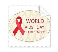 DIYthinker 1 ° Simbolo solidarietà Consapevolezza Dicembre Giornata Mondiale dell'AIDS HIV Nastro Rosso Occhiali Panno Panno di Pulizia dello Schermo del Telefono 5pcs Cleaner