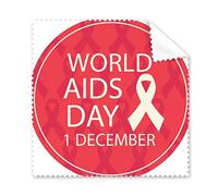 DIYthinker 1 ° Simbolo solidarietà Consapevolezza Dicembre Giornata Mondiale dell'AIDS Rosso Ribbon HIV Occhiali Panno Panno di Pulizia dello Schermo del Telefono 5pcs Cleaner